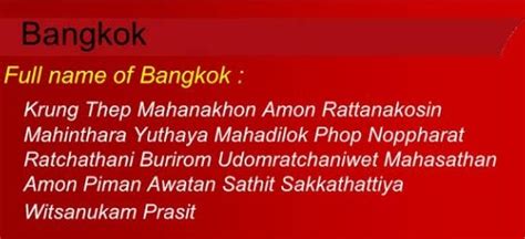 bangkok full name|bangkok true name.